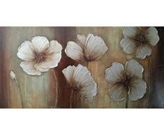 wieco Kunst – Der Speicherkarte Kunstdruck auf Leinwand 100% handgemalt modernes Motiv Ölbild Gemälde auf Leinwand abstrakt Kunstdruck auf Leinwand für Wand-Decor, Öl, braun, 40x20inch (100x50cm)