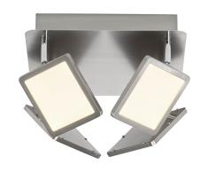 Brilliant Uranus LED Spotrondell 4 flg Deckenstrahler dimmbar durch EasyDim-Technologie schwenkbar eisen/weiß 2000 Lumen, LED integriert