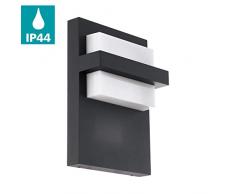 EGLO LED Außen-Wandlampe Culpina, 1 flammige Außenleuchte, Wandleuchte aus Alu, Kunststoff, IP44, schwarz, weiß