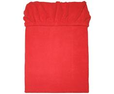 Mesana C-10003/32 Mikrofaser Fleece Spannbetttuch 140 - 160 x 200 cm, kuschelig weich und warm, viele Farben, rot