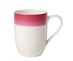 Villeroy & Boch Colourful Life Berry Fantasy Kaffeebecher, 370 ml, Höhe: 10,2 cm, Premium Porzellan, Pink