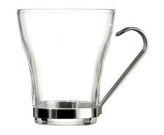 Quid Supreme Cappuccinotassen, 3 Stück, mit Edelstahl-Griff, 36 cl