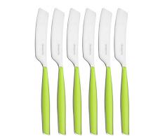Bugatti GLAA-021F32/6 Glamour Streichmesser, SAN/Stahl, 16°x°20°x°3°cm, Grün, 6 Stück