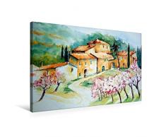 Premium Textil-Leinwand 75 cm x 50 cm quer, MandelblÃ¼te in Orient | Wandbild, Bild auf Keilrahmen, Fertigbild auf echter Leinwand, Leinwanddruck: Mallorca kleiner romantischer Ort (CALVENDO Natur);CALVENDO Natur