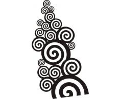 INDIGOS 4051095045243 Wandtattoo w368 Tribal Kreise Wandauskleber in 3 Größen, 120 x 60 cm, schwarz