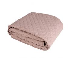 Eurofirany Bettüberwurf Schlicht Tagesdecke Fischschuppenmuster Gesteppte Decke Überwurf Steppdecke Schlafzimmer Wohnzimmer Gästezimmer Lounge, Puder, 170X210cm