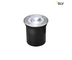 SLV ROCCI rund, Outdoor LED Bodeneinbauleuchte, Edelstahl 316, 4000K, IP67, 8,6W Leuchte, 8.6 W, silber