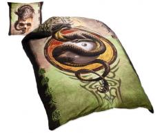 Herding 488162050 Bettwäsche Anne Stokes, Motiv: Yin Yang 80 x 80 und 135 x 200 cm, Microfaser