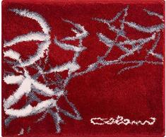 Grund COLANI Exklusiver Designer Badteppich 100% Polyacryl, ultra soft, rutschfest, ÖKO-TEX-zertifiziert, 5 Jahre Garantie, Colani 23, WC-Vorlage o.A. 50x60 cm, red