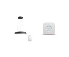 Philips Hue LED Pendelleuchte Amaze inkl. Dimmschalter, dimmbar, alle Weißschattierungen & Hue Bridge, zentrales, intelligentes Steuerelement des Hue Systems