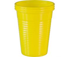 wellsamed 100718 Einwegbecher Mundspülbecher Plastikbecher Trinkbecher Becher Kunststoff 180 ml gelb, 3000 Stück