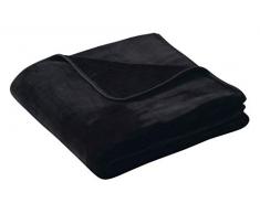 biederlack Überwurf, Fleece, 180 x 220 cm, Schwarz