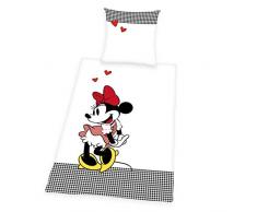 Herding BettwÃ¤sche- Set Disneys Minnie Mouse, Kopfkissenbezug 80x80cm, Bettbezug 135x200cm, RenforcÃ©, mit QualitÃ¤ts- ReiÃverschluss
