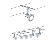 Paulmann 941.36 Seilsystem Sheela Set erweiterbar max5x10W Chrom matt/Opal 94136 Seilleuchte Hängeleuchte