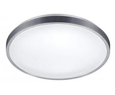 Reality Leuchten LED Deckenleuchte Izar R67821101, Aluminium, Acryl weiß, 20 Watt, Bewegungsmelder, Dämmerungssensor