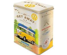 Nostalgic-Art Vorratsdose, Stahl, Volkswagen Bulli-Lets Get Away, 10 x 14 x 20 cm