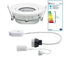 Paulmann Leuchten Paulmann 93661 LED Nova Einbaustrahler rund Deckenspot schwenkbar ohne Leuchtmittel max. 35W Einbaurahmen GU10 oder GU5,3 Einbauleuchte, Aluminium, Weiß matt
