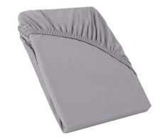 CelinaTex Perla Boxspringbett Wasserbett Topper Spannbettlaken 90x200-100x200 cm dunkel grau Baumwolle Bettlaken Spannbetttuch