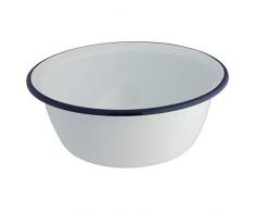 axentia Schüssel, weiße Emaille Schüssel, kleine Schale, Ø ca. 20 cm, 1,5 l