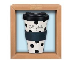 Grafik-Werkstatt Premium Becher mit Deckel |Kaffeebecher to go | 400 ml | Lieblingsbecher
