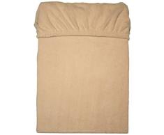 Mesana C-10003/02 Mikrofaser Fleece Spannbetttuch 140 - 160 x 200 cm, kuschelig weich und warm, viele Farben, beige