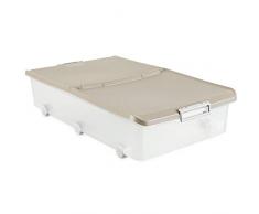 TATAY 1151123 - Aufbewahrungsbox für unter das Bett mit Rollen, 63 l, 45 x 77 x 18