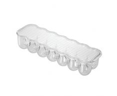 iDesign Fridge/Freeze Binz Eierbehälter, stapelbare Aufbewahrungsbox aus Kunststoff für 14 Eier, durchsichtig