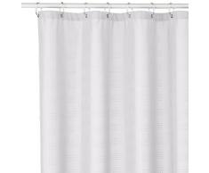 Sealskin Textil Duschvorhang, Quadretta, Farbe: Weiß, B x H: 180 x 200 cm