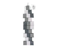 Rayher 46440560 Adventskalender zum Befüllen, Stoff, Grautöne, 132 x 33 cm, + selbstklebende Zahlen, zum Aufhängen