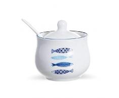 DCASA Zuckerdose mit Löffel Home, Unisex, für Erwachsene, Synthetik