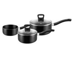 Tefal Topfset, Aluminium, Black, compact