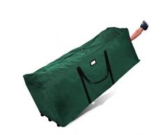 Primode Aufbewahrungstasche für Weihnachtsbaum, extra großer Hochleistungsbehälter, 63,5cm x 50,8cm x 152,4cm mit Rädern (grun)