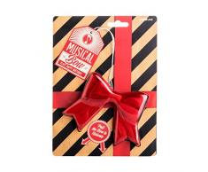 SUCK UK Musikspielendes Wiederverwendbare Geschenkschleife, Polyester Rot 11 x 1.8 x 11 cm