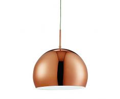 Searchlight Anhänger im Industrie-Stil, innen weiß und außen aus Kupfer. Ref. 3039cu, 60 W