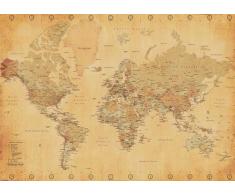 empireposter Educational World Map - Vintage Style Giant XXL Poster - 140x100 cm