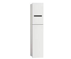 Emco Asis 2.0 Unterputz Toilettenpapierhalter, Glas optiwhite weiß, Einbauschrank, Türanschlag links - 975427451