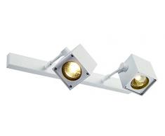 SLV LED Strahler ALTRA DICE dreh- und schwenkbar , Dimmbare Wand- und Deckenleuchte zur Beleuchtung innen , LED Spot, Deckenfluter, Deckenstrahler, Decken-Lampen, Wand-Lampe , 2-flammig, GU10, E-A++