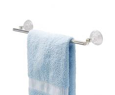 iDesign 42120EU Power Lock Reo Handtuchstange mit Saugnäpfen, edelstahl Poliert