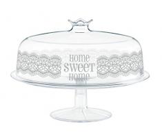 Cosmoplast HomeSweetHome Etagere mit Deckel, Kunststoff, weiß, 30 x 30 x 21 cm