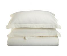 Superior 1500 Serie massiv Super Weich und knitterfrei Bettbezug Set, 100% gebürstete Mikrofaser, elfenbeinfarben, Twin/X-Large, 2-teilig