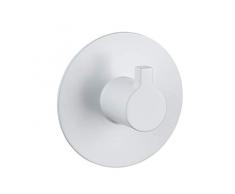 Wenko Strip-it Wandhaken Rina - Handtuch-Haken, Kleiderhaken, befestigen ohne bohren, Edelstahl rostfrei, 6 x 2,7 x 6 cm, weiß