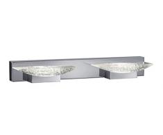 Trio Leuchten LED Bad Wandleuchte, Metall, Integriert, 4.5 W, Chrom, 9.5 x 43 x 6 cm