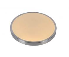 Lucide CASPER I - Deckenleuchte Badezimmer - Ø 29,5 cm - LED Dim. - 1x12W 3000K - IP44 - 3 StepDim - Chrom Matt