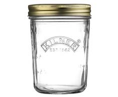 Kilner Einmachglas mit weiter Öffnung, 350 ml Einkochglas, Glas, transparent