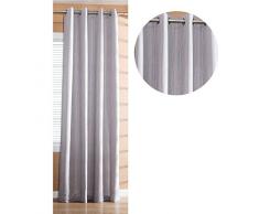 Gardinenbox Vorhang Jacquard Deko Gardine Ãsen Feine Musterung Blickdicht Lichdurchlässig, Polyester, Grau, 245 x 140 cm