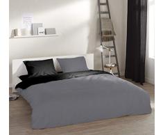 emotion Jeans Naht Bettbezug, Baumwolle, Schwarz, King, Baumwolle, schwarz/grau, Einzelbett