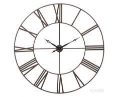 Kare Wanduhr Factory 120 cm, moderne, grosse XXL Dekouhr im Vintage Design, braun (H/B/T) 120x120x4,5cm