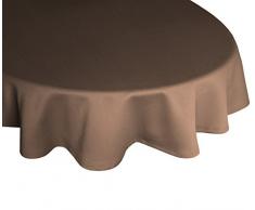 Wirth Tischdecke Oval, Polyester-Polyacryl, Braun, 130 x 190 cm