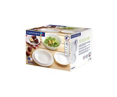 Dajar Tafelservice Hartglasgeschirr Tafelset, Essservice Feston 41-TLG. LUMINARC, Weiß