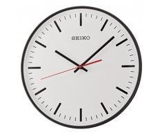 Seiko Clocks Wanduhr, Kunststoff, schwarz, 29.9 x 29.9 x 4.6